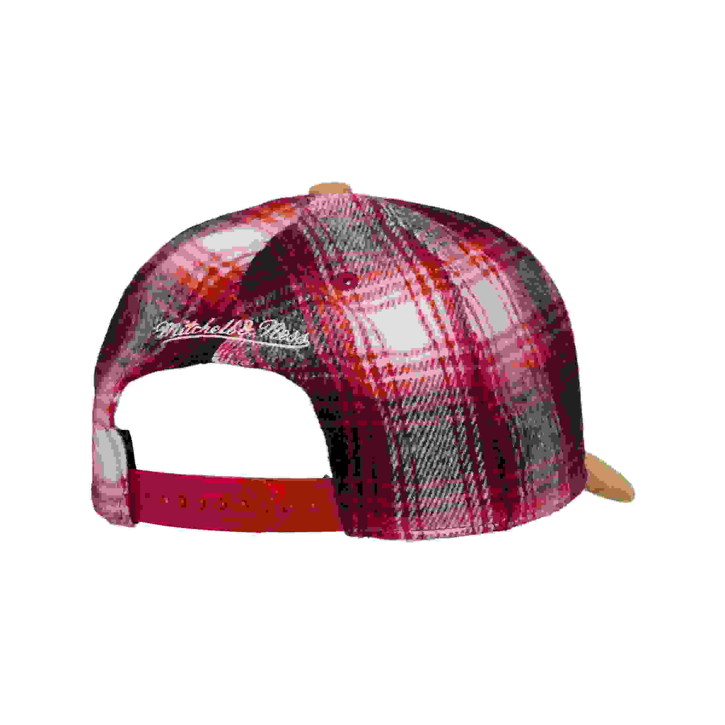 Mitchell & Ness Cincinnati Reds Plaid Red Snapback Hat